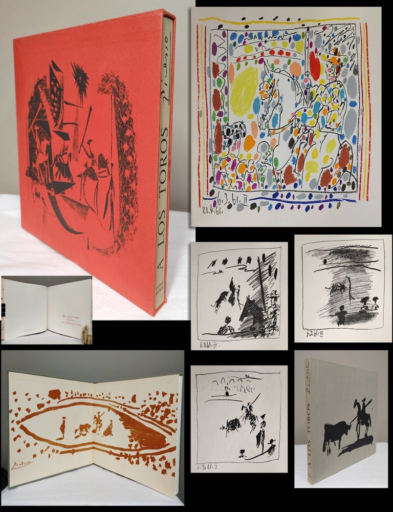 Item #33917 A LOS TOROS AVEC PICASSO Featuring 4 original lithographs [3 in black and white and...