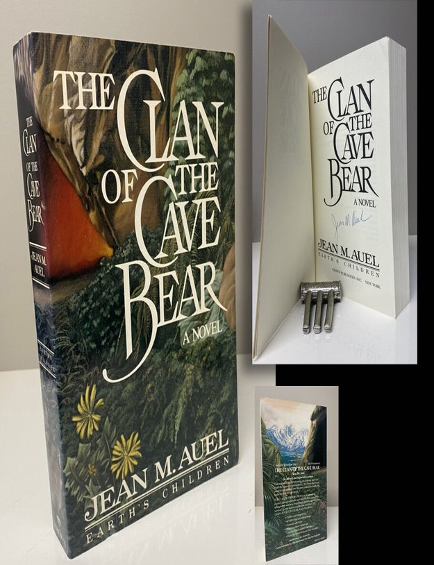Item #33923 THE CLAN OF THE CAVE BEAR - Signed by Auel. Jean M. Auel