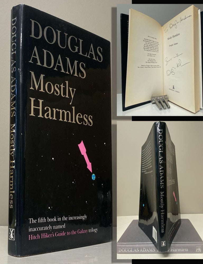 Item #33982 MOSTLY HARMLESS Inscribed by Douglas Adams. Douglas Adams