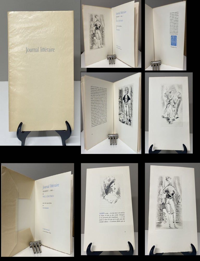 Item #34014 JOURNAL LITTERAIRE. FRAGMENT - 1946. Avec des eaux-fortes de Dignimont. Limited...