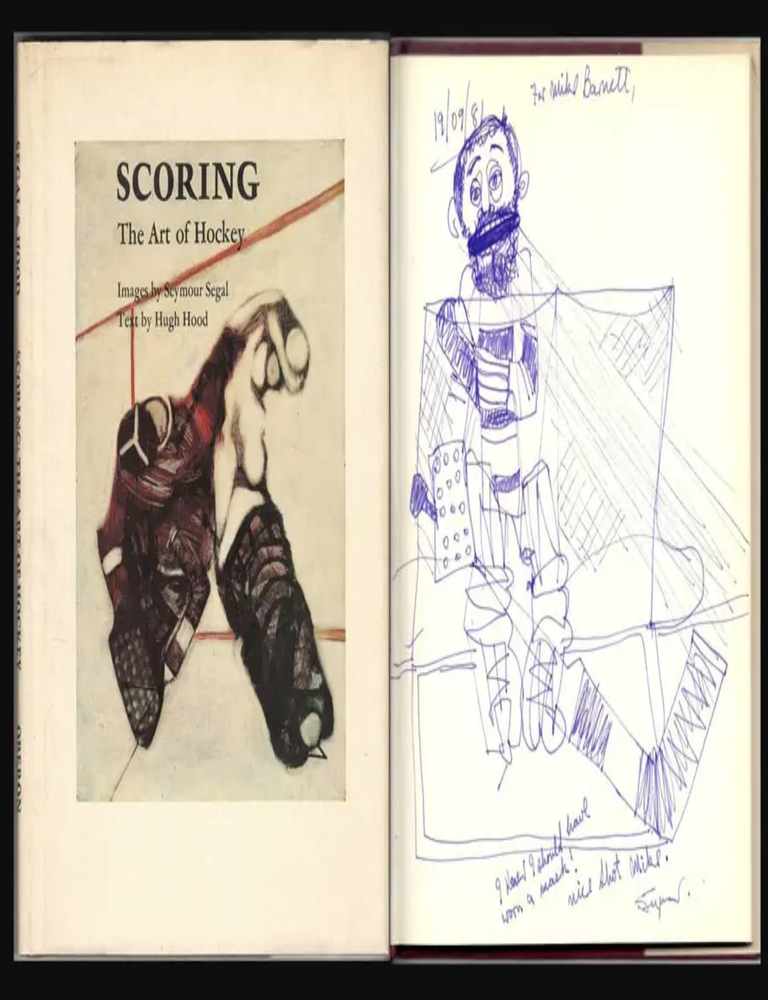 Item #34022 SCORING The Art Of Hockey. Inscribed and with Original Drawing by Canadian Artist...