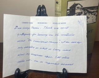 THE OUTERMOST HOUSE. A YEAR OF LIFE ON THE GREAT BEACH OF CAPE COD inscribed by Henry Beston with letter.