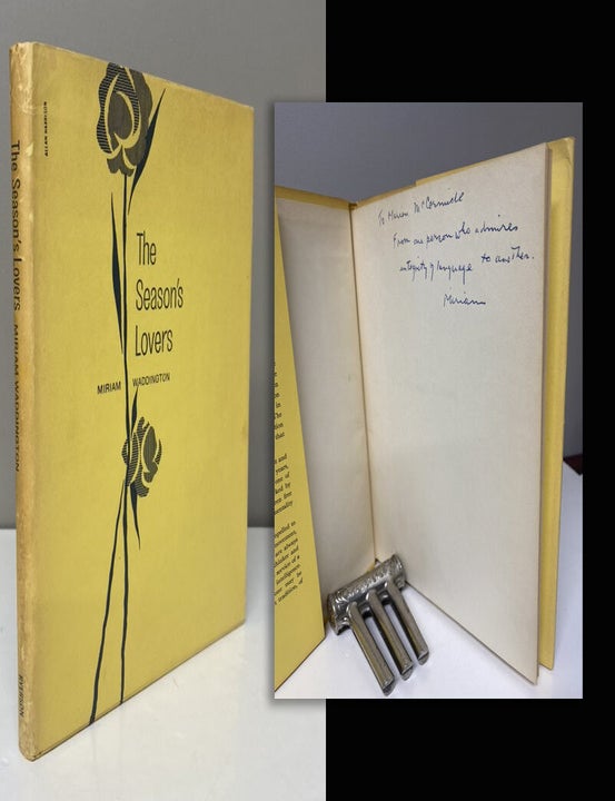 Item #34025 THE SEASON'S LOVERS. Inscribed by her to Canadian writer John Glassco's wife Marion...
