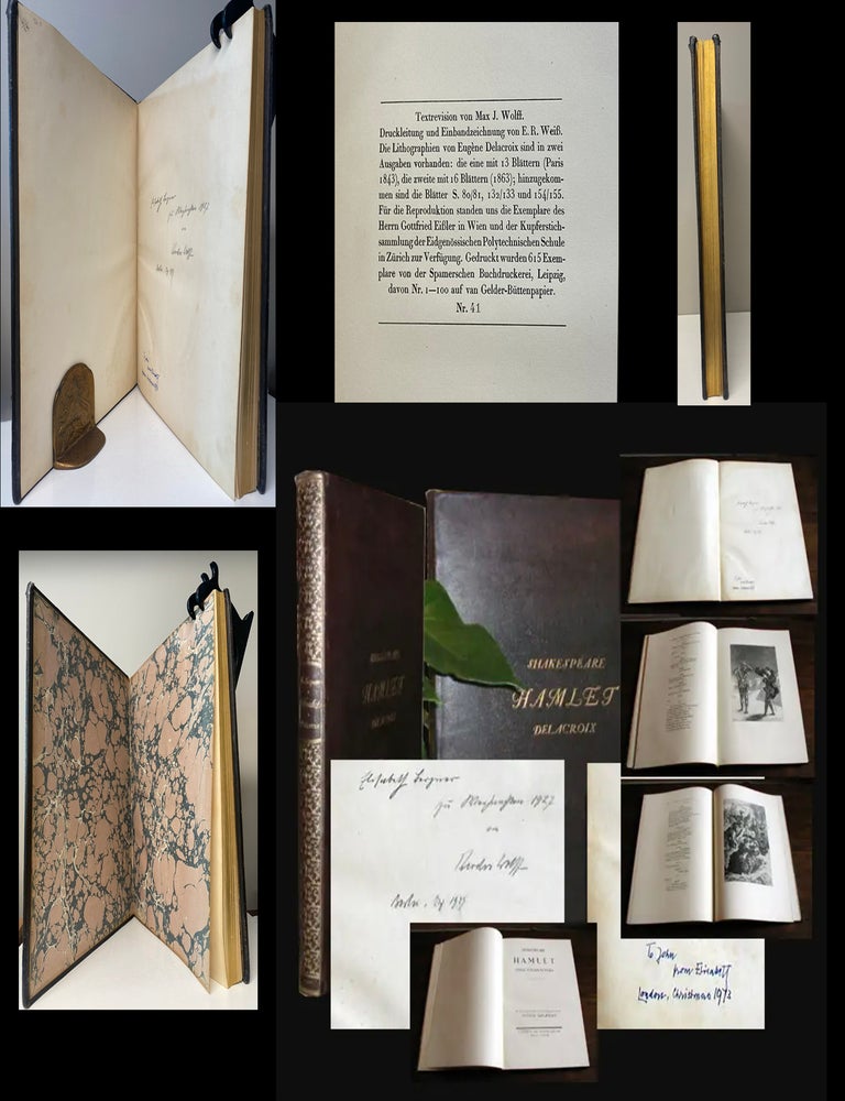 Item #34039 HAMLET. Prinz Von Daenmark. [Presentation copy from Elisabeth Bergner to Sir John...