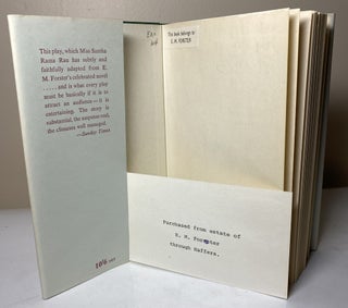 A PASSAGE TO INDIA: A Play E. M. Forster's personal copy.