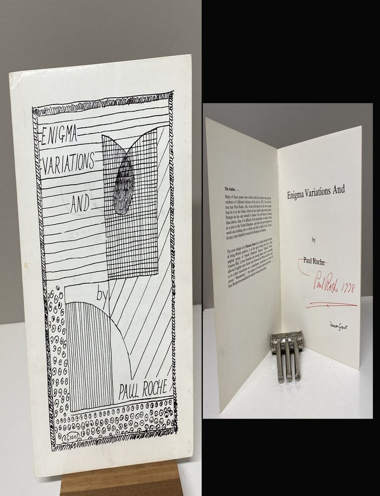 Item #34049 ENIGMA VARIATIONS AND. Signed by Roche and Grant. Paul Roche, Duncan Grant