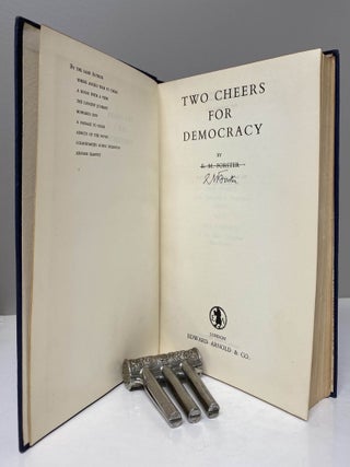 TWO CHEERS FOR DEMOCRACY Signed by Forster