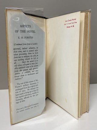 ASPECTS OF THE NOVEL Signed by Forster and previous owner's stamp Jesse George Murray writer.