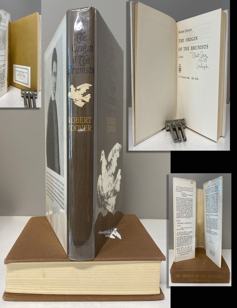 THE ORIGIN OF THE BRUNISTS. Inscribed by Coover for his literary agent ...