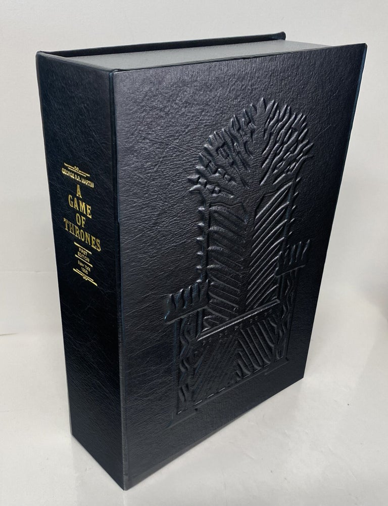 Item #34217 A GAME OF THRONES in Leather [Collector's Custom Clamshell case only - Not a...