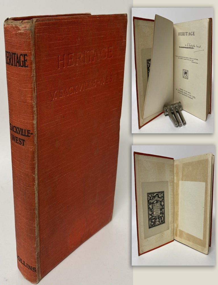 Item #34354 HERITAGE signed by Vita Sackville-West with Lady Sackville's bookplate. V....