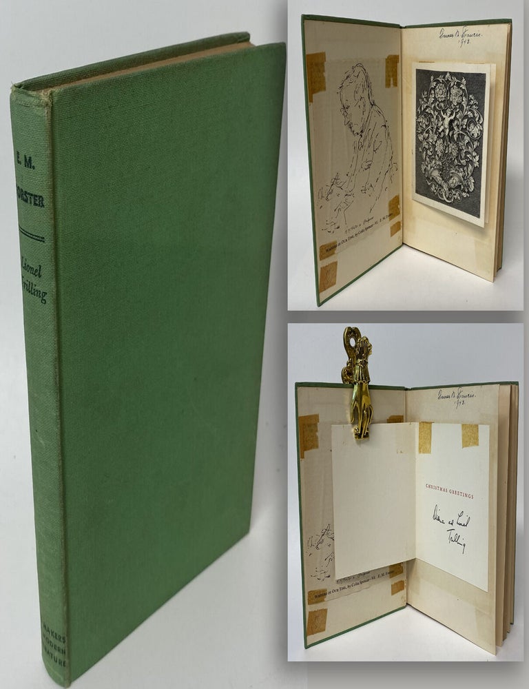 Item #34370 E.M. FORSTER WITH ORIGINAL CHRISTMAS GREETING CARD SIGNED BY LIONEL AND DIANA...