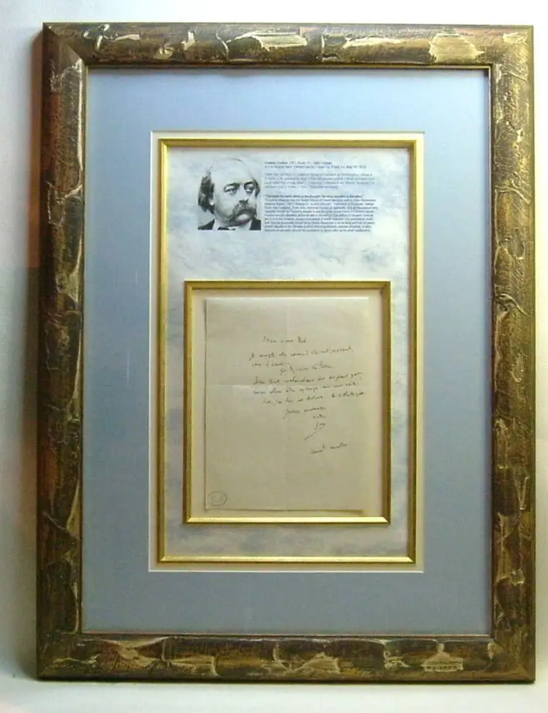 Item #34393 Original Handwritten Letter by Gustave Flaubert. Gustave Flaubert