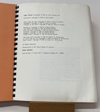NIGHT VISIONS 4 Advance Uncorrected Proof and letter. One of ONLY 24 Copies.