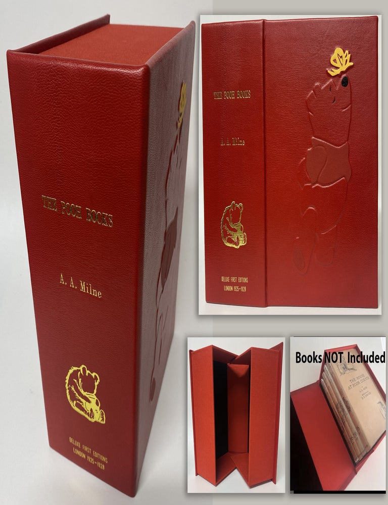 Item #34408 WINNIE THE POOH DELUX Book Series, Custom Clamshell Case with gold stamping icon...