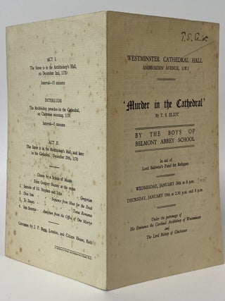 MURDER IN THE CATHEDRAL. Signed by Eliot