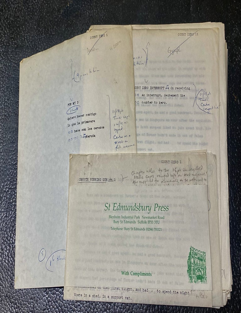 Item #34424 COUNT ZERO A remarkable and exceptionally scarce surviving production copy. William Gibson.