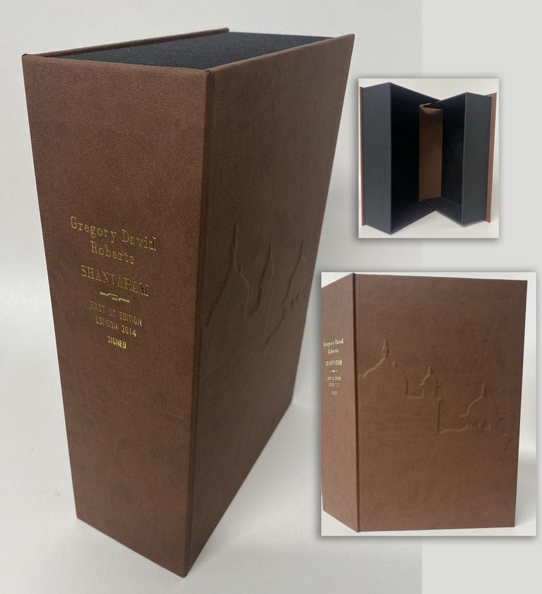 Item #34434 SHANTARAM Custom Collector's 'Sculpted' Clamshell Case. (not a book...